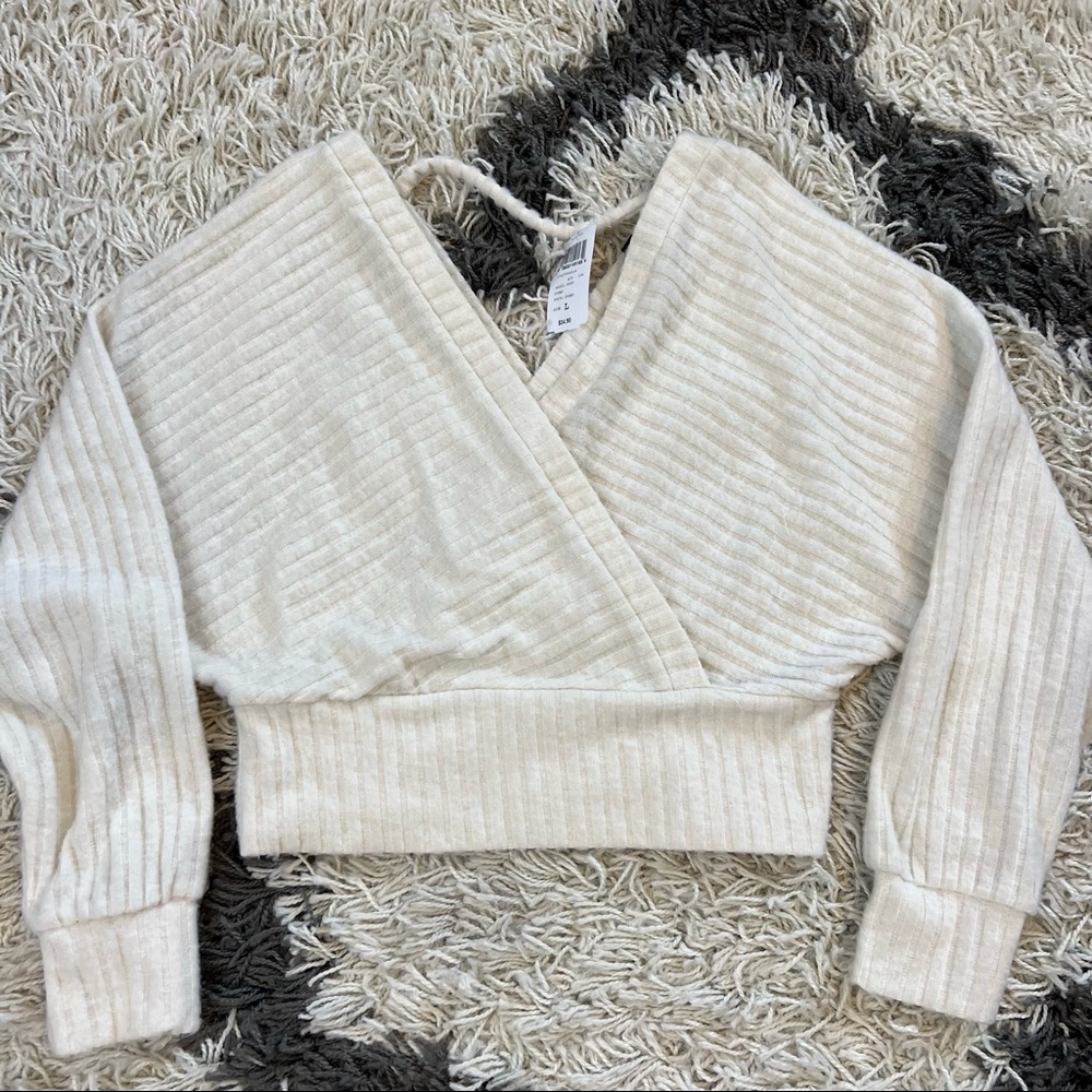 Faux Wrap Sweater